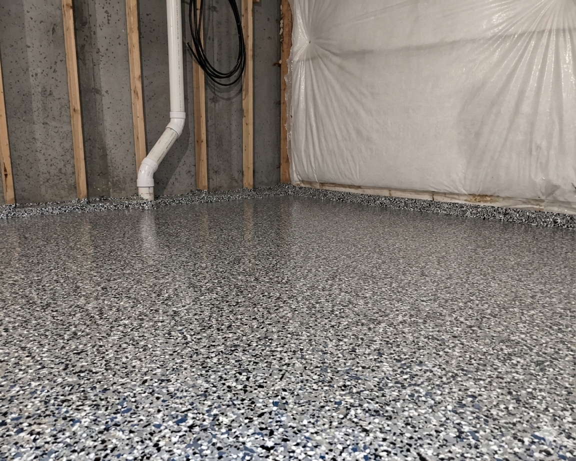 Accent walls and epoxy floor coatings