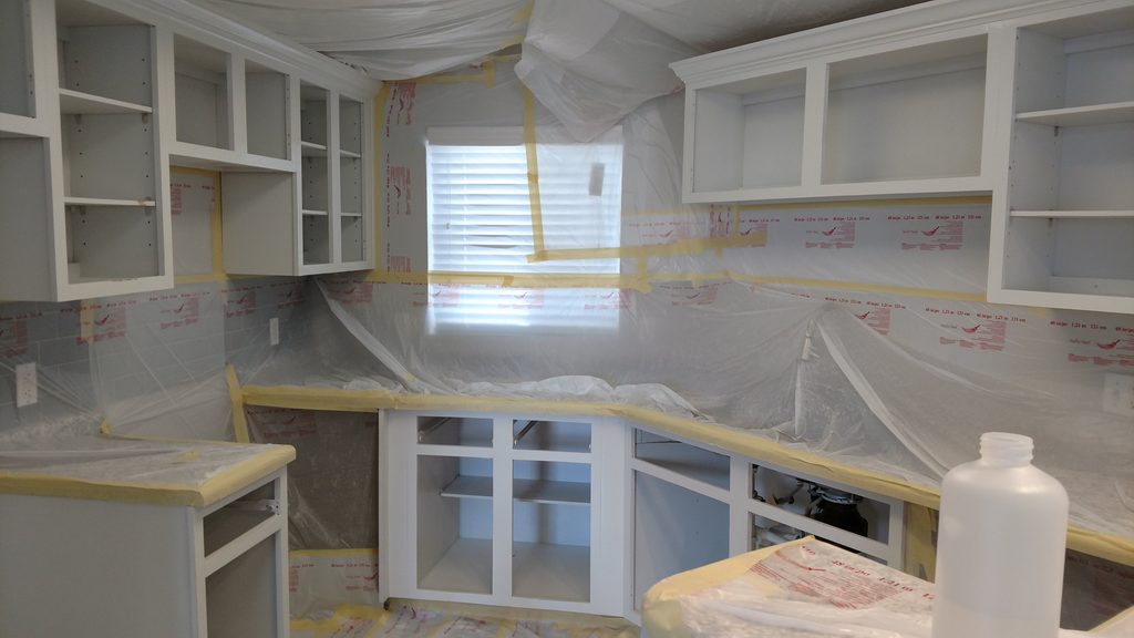 Kitchen cabinets after painting