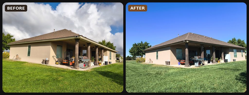 Before and after: back patio